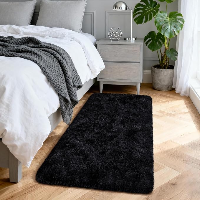 Merelax Fluffy Shaggy Small Area Rug, Mini Fuzzy Plush Throw Rug, Soft Non-Slip by Merelax