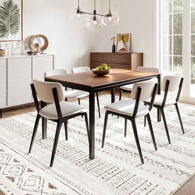 cotiled 8x10 Area Rug Living Room: Washable Boho Rugs - Image 9