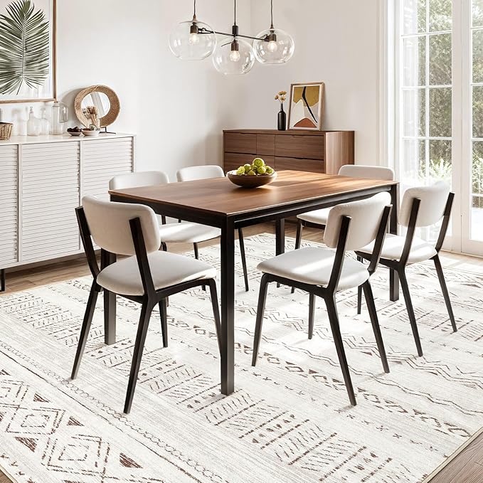 cotiled 9x12 Area Rug Living Room: Washable Boho Rugs - Image 9