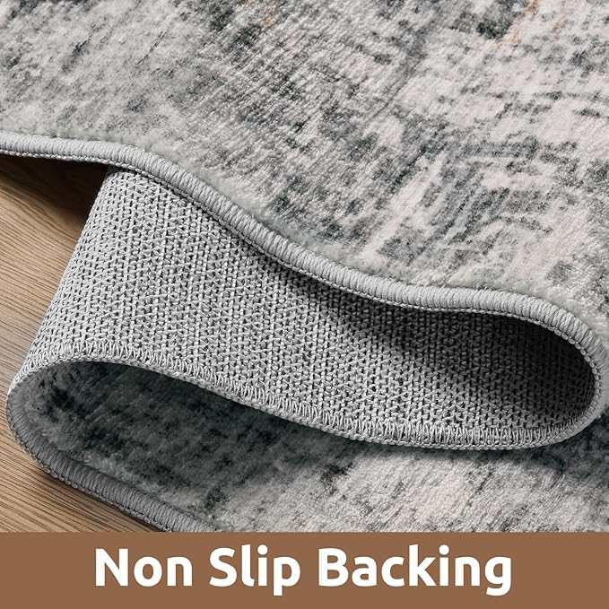 6 x 9 Area Rugs for Living Room, Machine Washable Non Slip Rug Ultra Soft Low - Image 3
