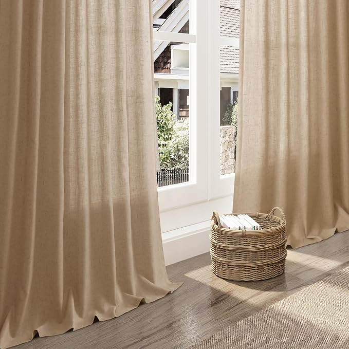 Nanspring Sand Beige Curtains 90 Inches Long - Image 5