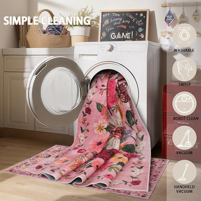 Rug for Hallways Kitchen Rug 3x7, Non Slip Washable Rugs - Image 3