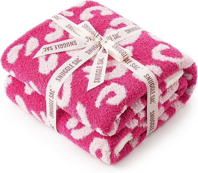 Snuggle Sac Hot Pink Leopard Throw Blanket by SnuggleSac
