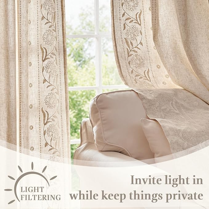 jinchan Winslow Lined Linen Curtains - Image 4