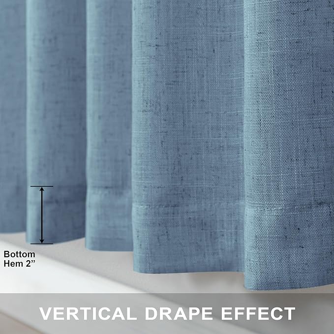 Country Blue Curtains 54 Inch Length - Image 6