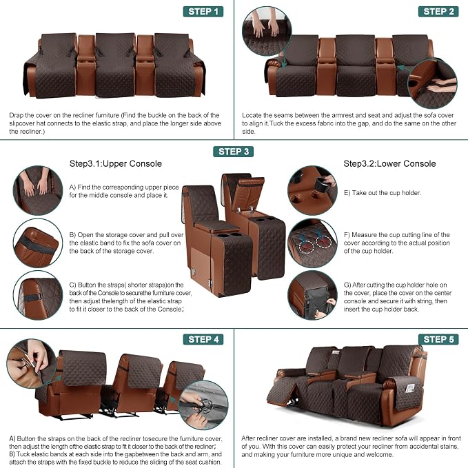 Ruaozz Waterproof Recliner Sofa Cover - Image 7