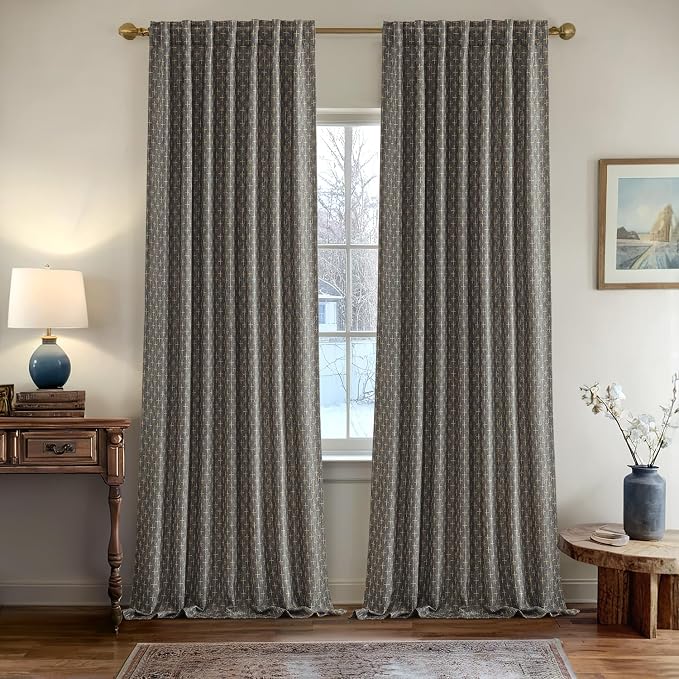 MIULEE Decorative Back Tab Linen Curtains - Image 2