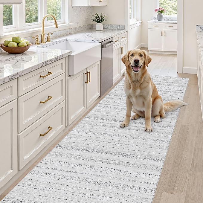 cotiled Hallway 2.6x8 Runner Rugs: Washable Boho Rugs - Image 4