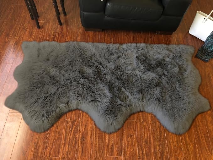 Free Shape Luxury Soft Fluffy Shag Area Rug Triple Side by Side 3'x6', 90x180cm - Image 5