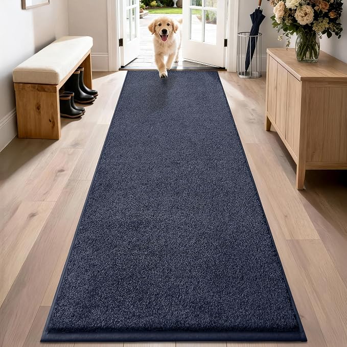 PURRUGS Dirt Trapping Door Mat 24" x 84", Non-Slip Machine Washable Entryway Rug by PURRUGS