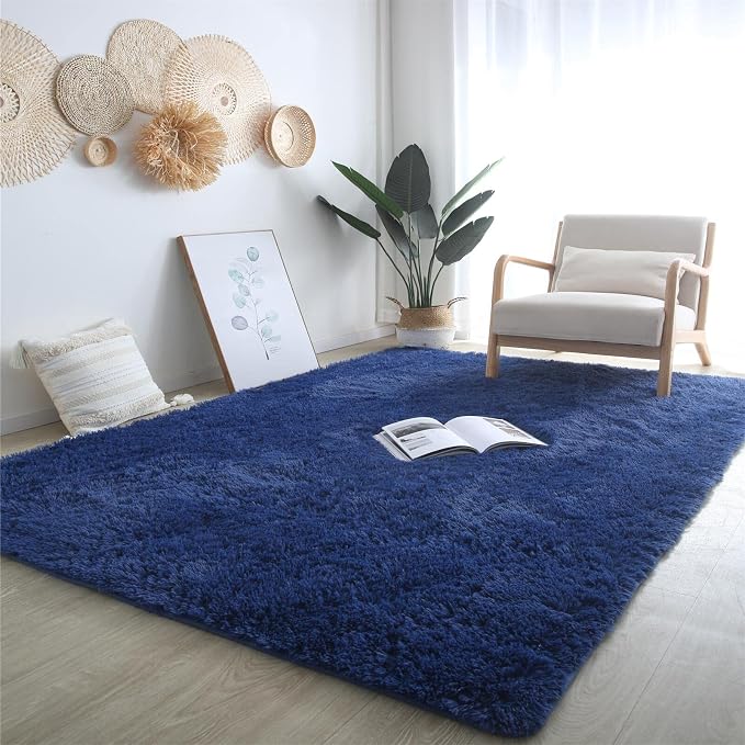 CAIYUECS Blue Area Rug for Bedroom 3x5: Indoor Ultra Soft Plush Rugs for - Image 3