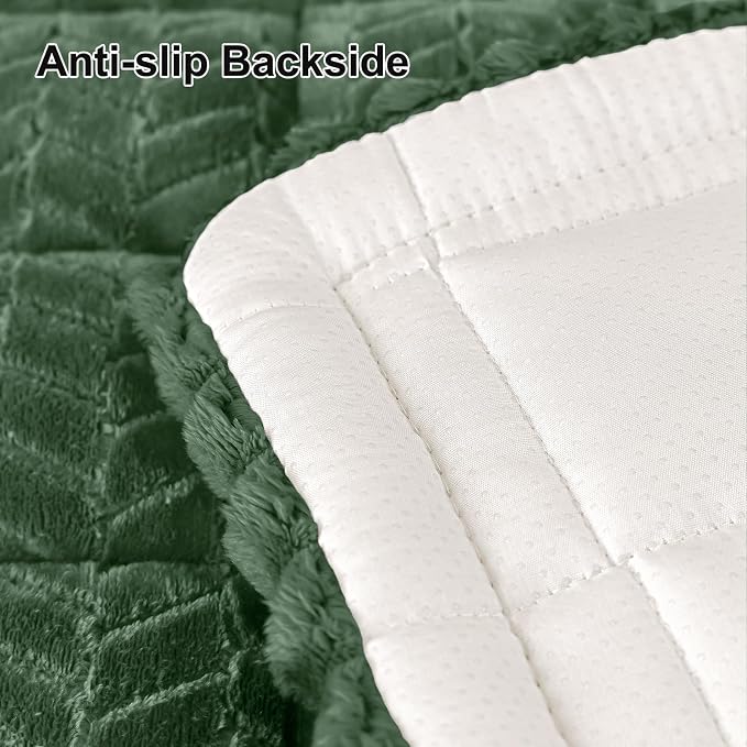 Smiry Non Slip Couch Covers for Dogs, Fuzzy Pet Couch Covers for 3 Cushion Sofa - Image 6