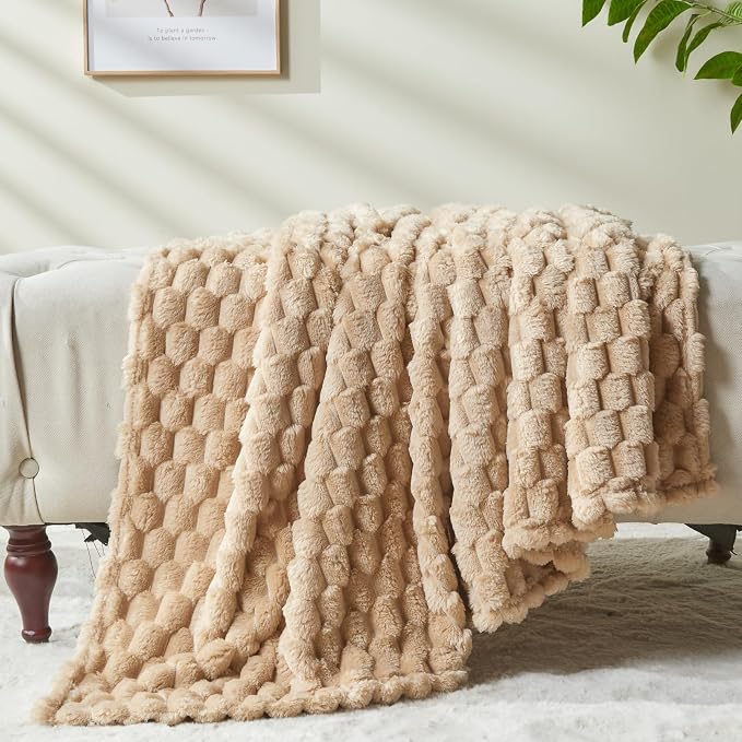 NEWCOSPLAY Super Soft Queen Blanket Brown Premium Silky Flannel Fleece 3D - Image 9