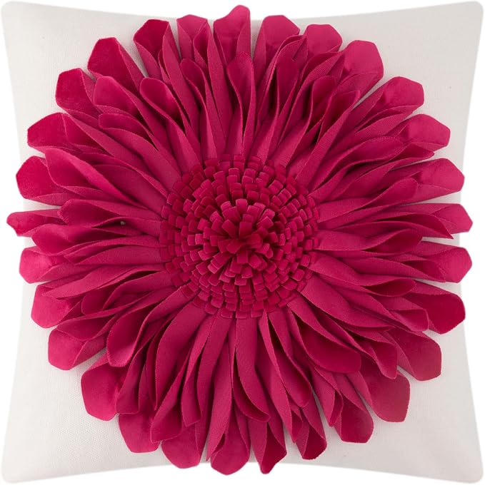 OiseauVoler 3D Sunflower Throw Pillow Cover Decorative Handmade Pillowcase by OiseauVoler