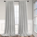 Pitalk Grey Linen Curtains 5 FT Wide by 84 Inch Length by Pitalk