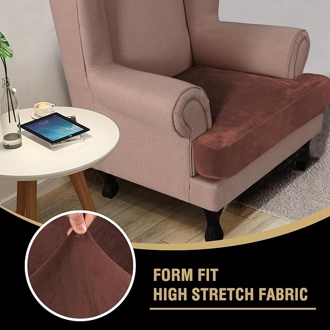 H.VERSAILTEX Stretch Velvet T Cushion Chair Covers - Image 6
