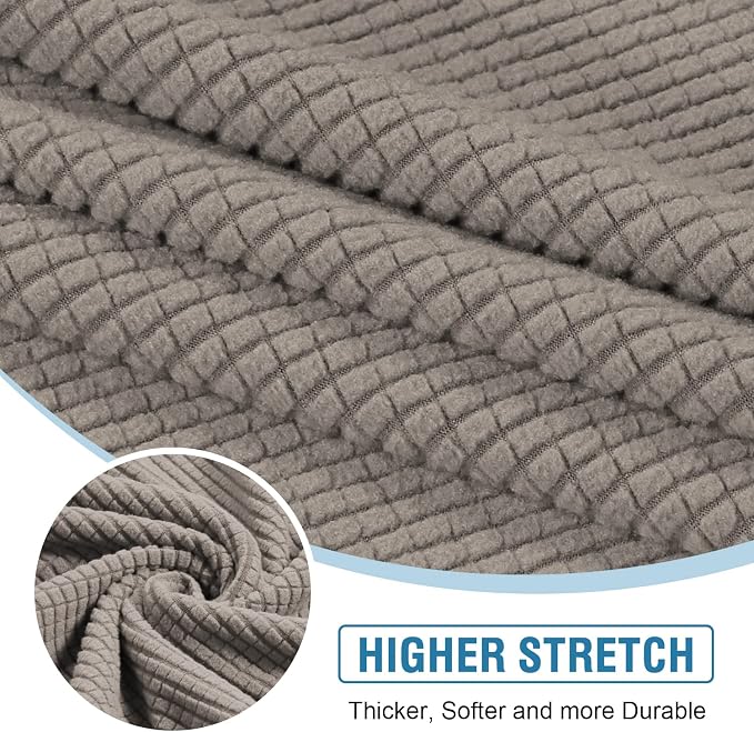 H.VERSAILTEX Sectional Couch Covers 1 Piece Chaise Slipcover L Shape Separate - Image 5