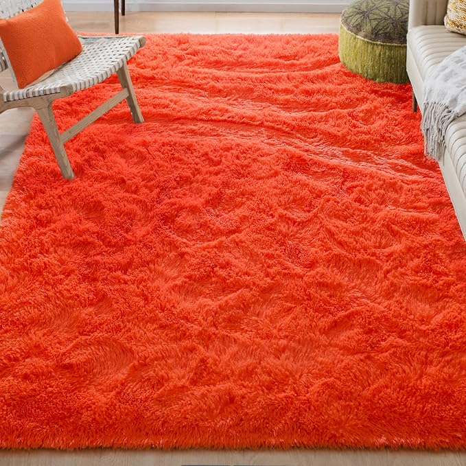 Merelax Soft Modern Indoor Shaggy Area Rug by Merelax