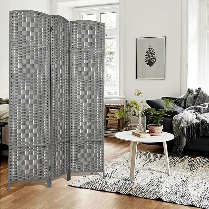 Rose Home Fashion Room Divider 5.6 ft.Tall-15.7" Wide Weave Fiber 3 Panels Room by RoseHomeFashion