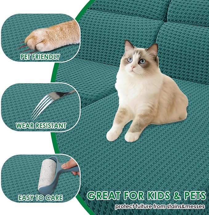 MAXIJIN Couch Cushion Covers for Sectional Sofa, Stretch Sofa Cushion Cover - Image 5