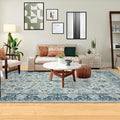 Area Rug 6×9, Large Vintage Boho Rug, Ultra-Soft Low Pile, Non Slip, Stain by DomitapisRug