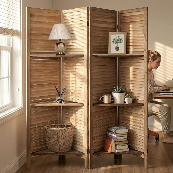 Bluecat 4 Panel Folding Room Divider - Image 5