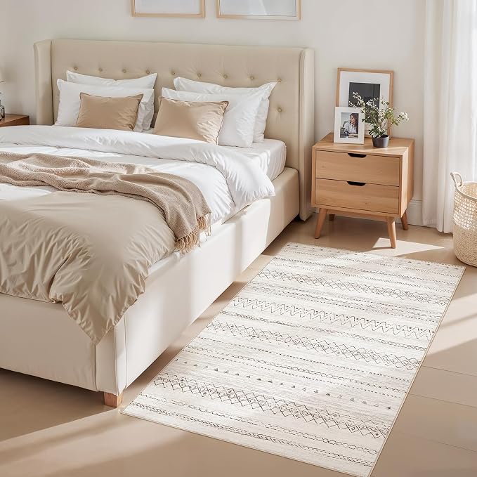 cotiled 3x5 Area Rug Living Room: Washable Boho Rugs - Image 2
