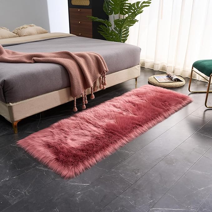 EasyJoy Ultra Soft Fluffy Rugs Faux Fur Rug Chair Cover Seat Pad Fuzzy Area Rug - Image 4