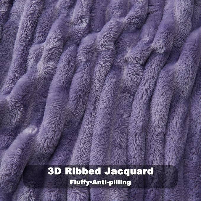 NEWCOSPLAY Super Soft King Blanket Lavender Premium Silky Flannel Fleece 3D - Image 5