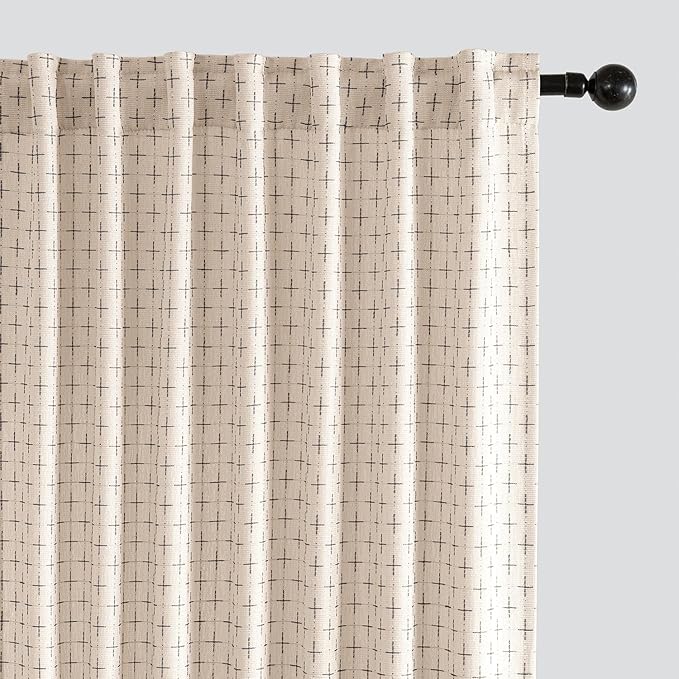 MIULEE Decorative Back Tab Linen Curtains by MIULEE