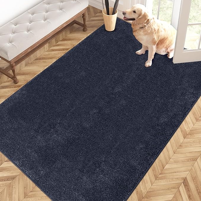 PURRUGS Easy Care Area Rug 4ft x 6ft, Non-Slip Machine Washable Entryway Rug by PURRUGS