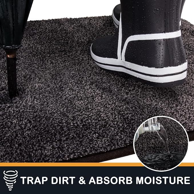 PURRUGS Dirt Trapping Door Mat 20" x 31.5", Non-Slip Machine Washable Entryway - Image 5