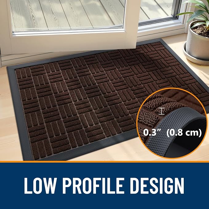 OLANLY Front Door Mat Outside Entrance 71x23, Heavy Duty Sturdy Natural Rubber - Image 5