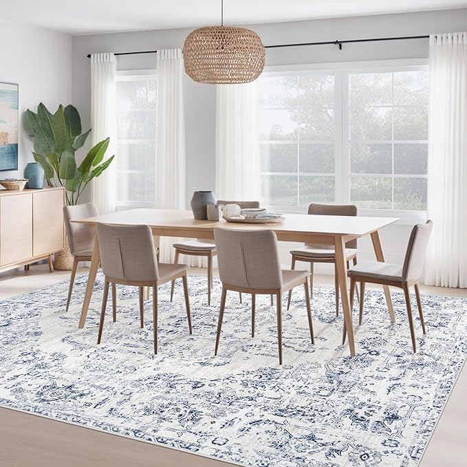 9x12 Area Rugs for Living Room: Washable Rug Vintage Large Rugs Soft Non Slip - Image 4