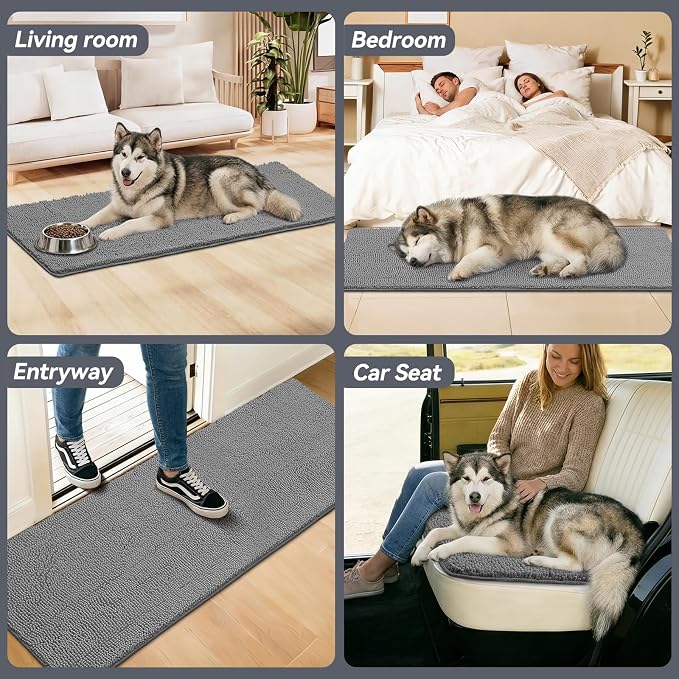 Bcoimo Super Absorbent Dog Door Mat, Pet Rugs - Image 6