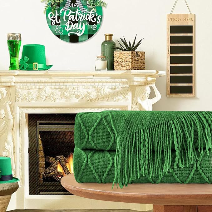 inhand Green Knitted Throw Blanket - Image 7