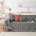 VClife Boho Black White Couch Cover Plush Soft Chenille Couch Cover by VCLIFE