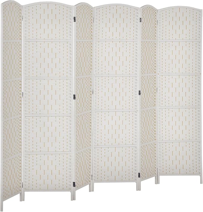 HOMCOM Room Divider 6 Panel, 6FT Tall Folding Privacy Screen, Freestanding by HOMCOM