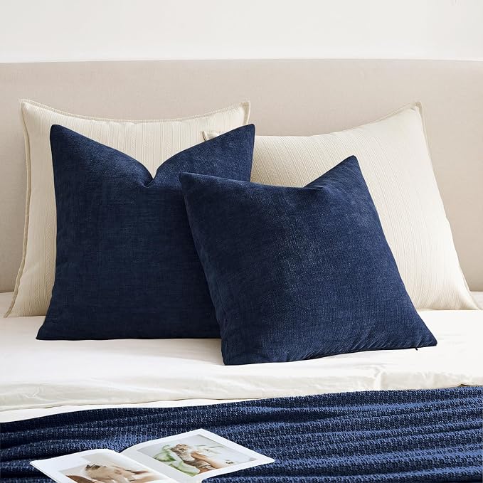 MIULEE Navy Couch Pillow Covers 20x20 Inch - Image 4