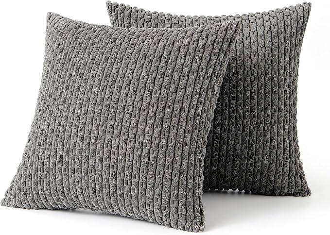 MIULEE Pack of 2 Decorative Throw Pillow Covers 24x24 Inch Soft Boho Striped - Image 6