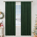 LAMIT Velvet Curtains 80 Inch for Living Room, Emerald Green Thermal Insulated by LAMIT