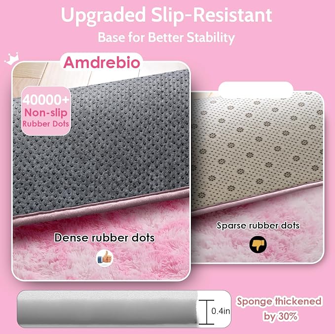 Amdrebio Tie-Dyed Pink and White Rug 5x8 - Image 6