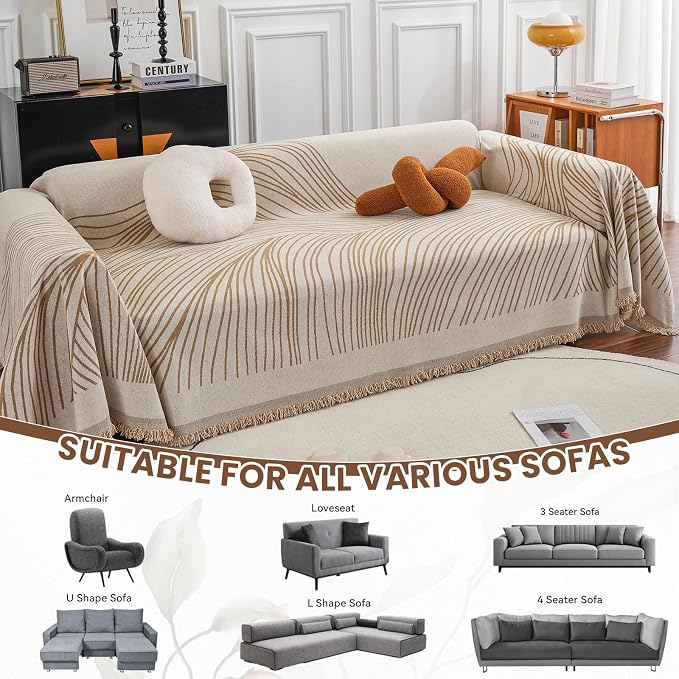 VClife Large Sofa Cover Chenille Couch Cover - Image 3