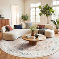 jinchan Round Rug 8ft Area Rug by JINCHAN