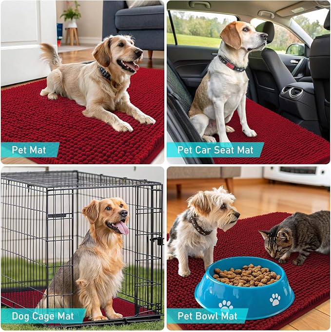 OLANLY Dog Door Mat for Muddy Paws 70x24, Absorbs Moisture and Dirt, Absorbent - Image 7