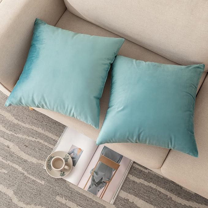 NiNi ALL Decorative Throw Pillow Covers Pack of 2, Velvet Cushion Case - Image 3