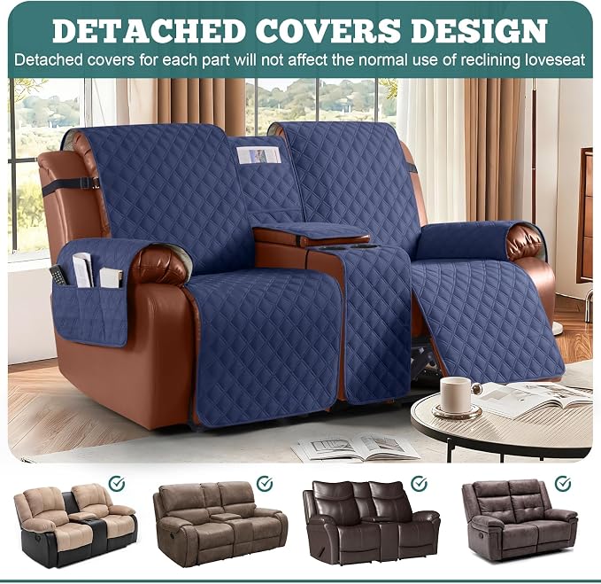 Ruaozz Waterproof Loveseat Recliner Cover - Image 3
