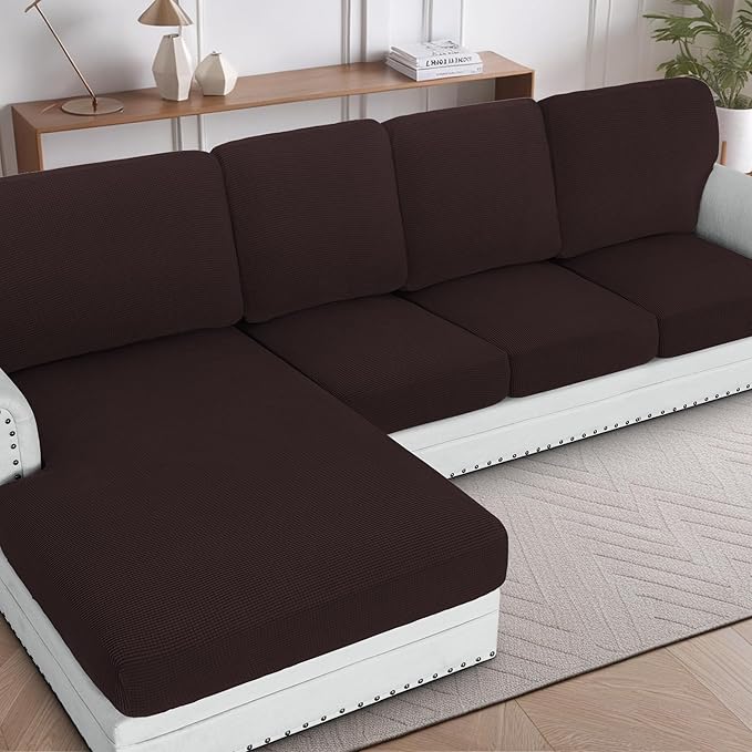 H.VERSAILTEX Sectional Couch Covers 8 Pieces Stretch Sofa Covers by HVERSAILTEX