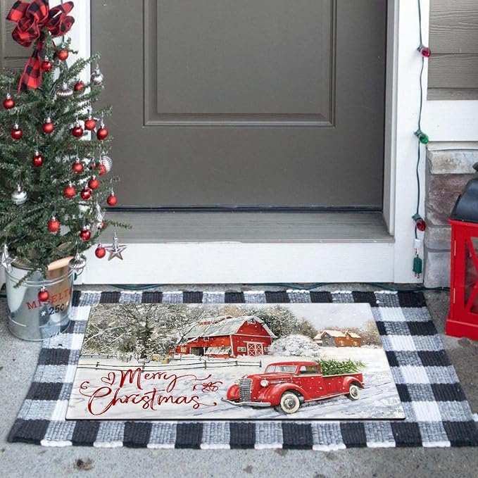 Merry Christmas Door Mat Outdoor - Image 3