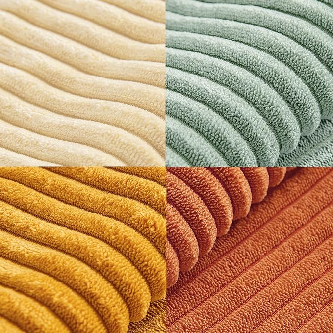 MIULEE Teal-Orange Decorative Throw Pillow Covers 16x16 Inch Set of 4 Boho - Image 7